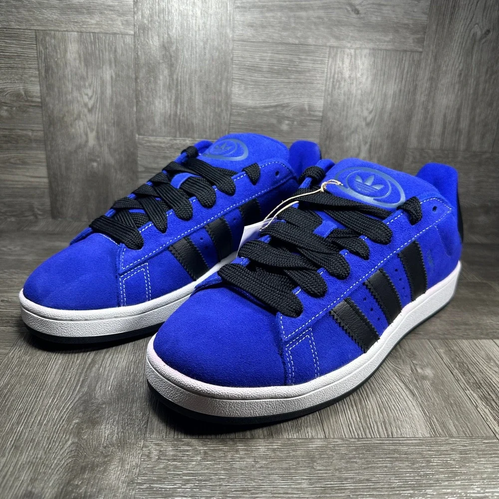 Adidas Campus 00s Mens 11.5 Blue Suede Black White Skate Sneakers NEW JQ6044